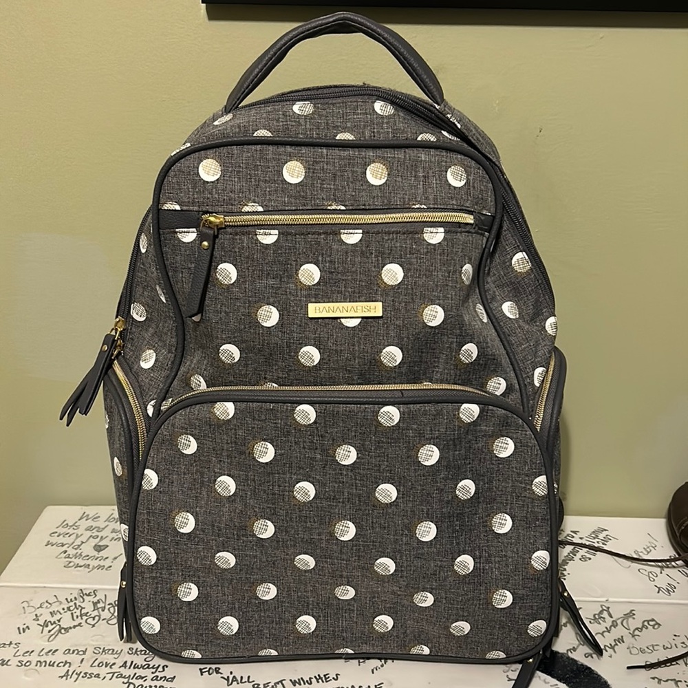 Bananafish diaper bag with breast pump pocket